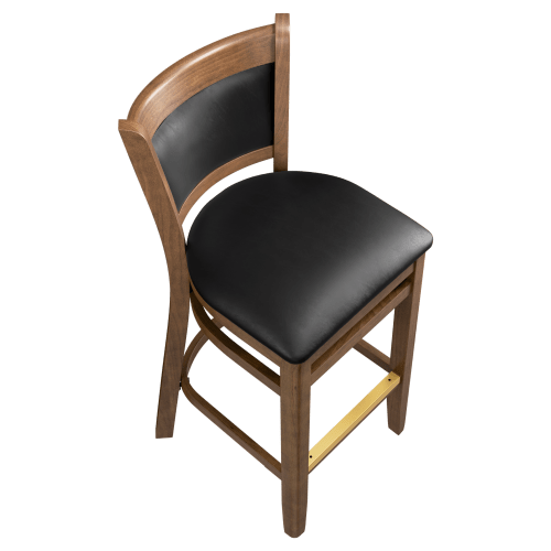 Premium Padded Back Wood Bar Stool