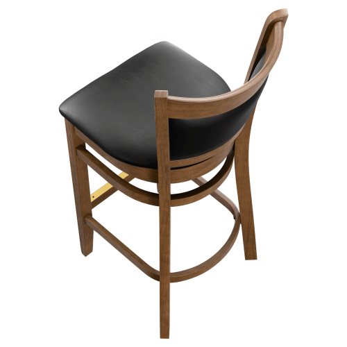 Premium Padded Back Wood Bar Stool
