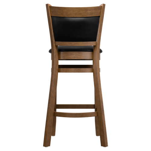 Premium Padded Back Wood Bar Stool