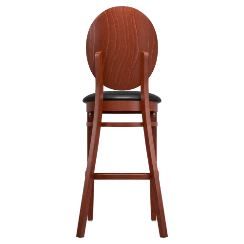 Premium Lorenzo Wood Bar Stool wih Padded Back