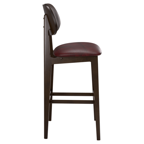 Gisselle Wood Bar Stool with Padded Back