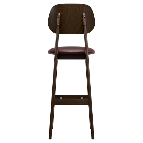 Gisselle Wood Bar Stool with Padded Back