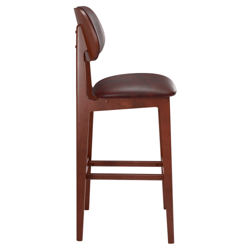 Gisselle Wood Bar Stool with Padded Back