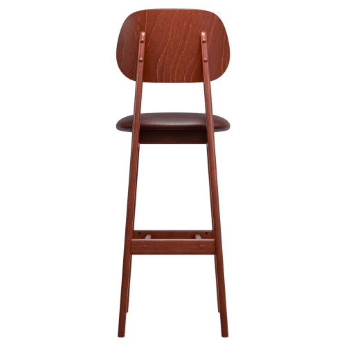 Gisselle Wood Bar Stool with Padded Back