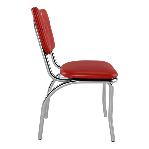 Diamond Button Tufted Back Diner Chair