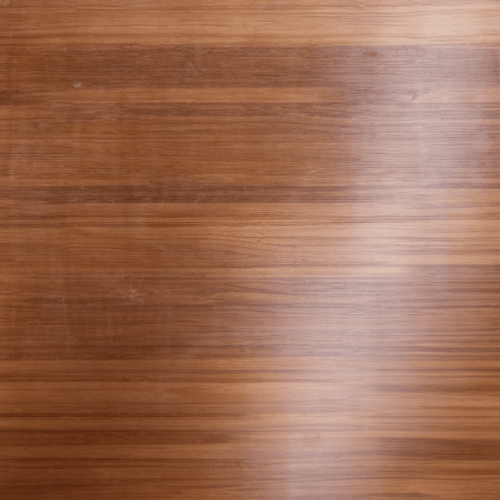 Wood Grain Metal Chair in Walnut Finish with Padded Seat