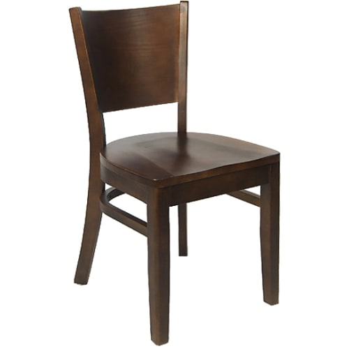 Curved Back Wood Restaurant Chair