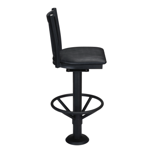 Vertical Slat Bolt Down Metal Swivel Bar Stool
