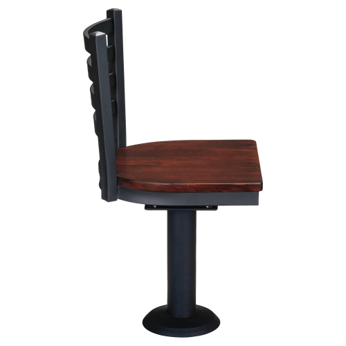Ladder Back Bolt Down Swivel Metal Chair