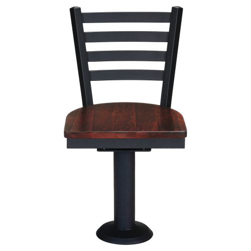 Ladder Back Bolt Down Swivel Metal Chair