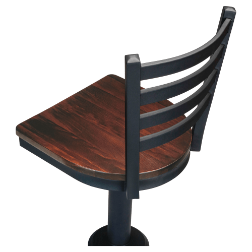 Ladder Back Bolt Down Swivel Metal Chair
