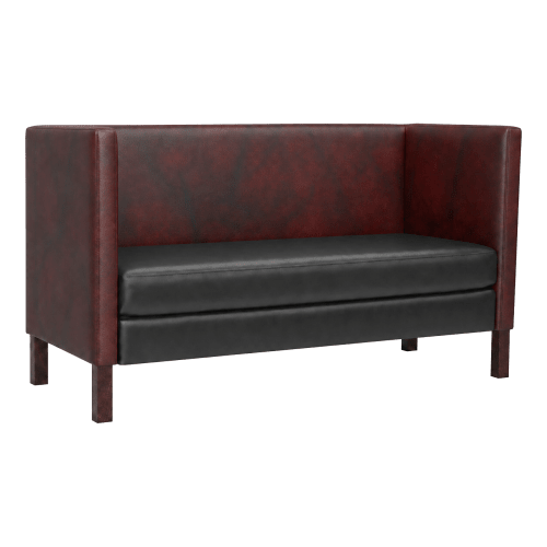 Cerqona Plain Back Privacy Booth with Wood Legs