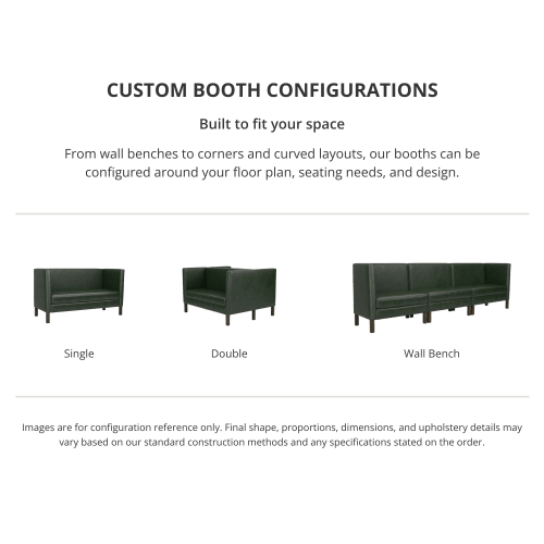 Cerqona Plain Back Privacy Booth with Wood Legs