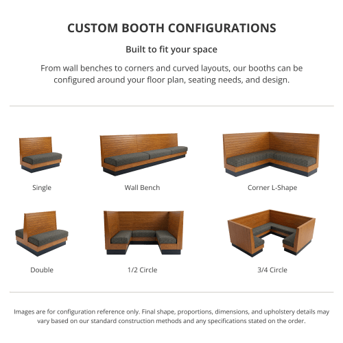 DH Style Wood Booth with Bead Board Back