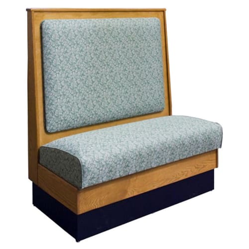 DH Style Wood Booth with Semi Padded Back - Single
