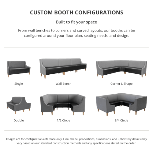 Torqela Plain Back Lounge Booth with Arms