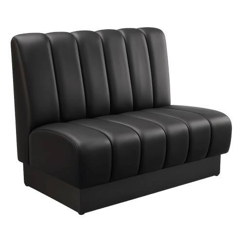 6 Channel Custom Booth with Pullover Back and Channeled Jumbo Seat