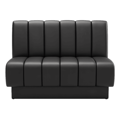 6 Channel Custom Booth with Pullover Back and Channeled Jumbo Seat