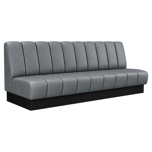 6 Channel Custom Booth with Pullover Back and Channeled Jumbo Seat