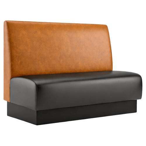 Plain Back Custom Booth with Pullover Back and Jumbo Seat