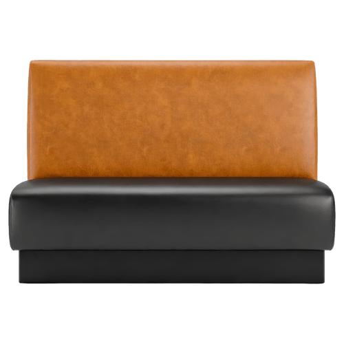 Plain Back Custom Booth with Pullover Back and Jumbo Seat