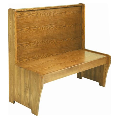 Wood Bench with Wood Seat and Back