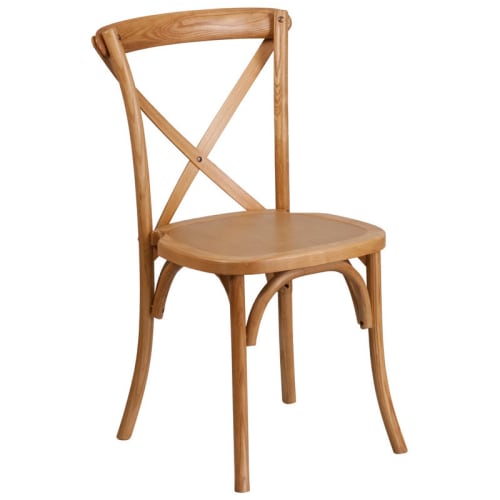 Stackable X Back Wood Restaurant Chair