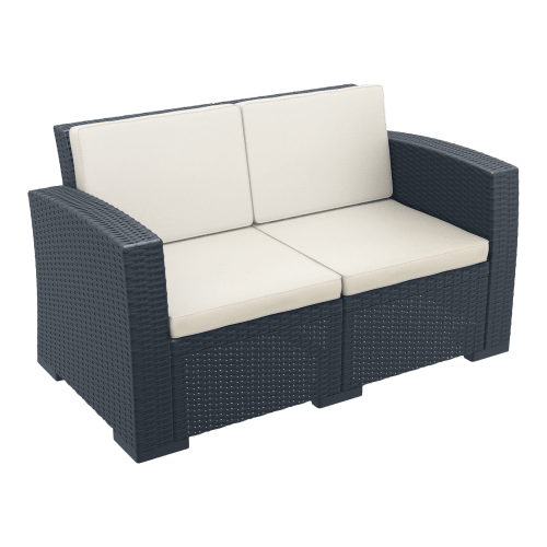 Shelly Commercial Resin Patio Loveseat