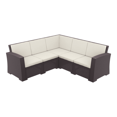 Commercial Shelly Resin Corner Sectional