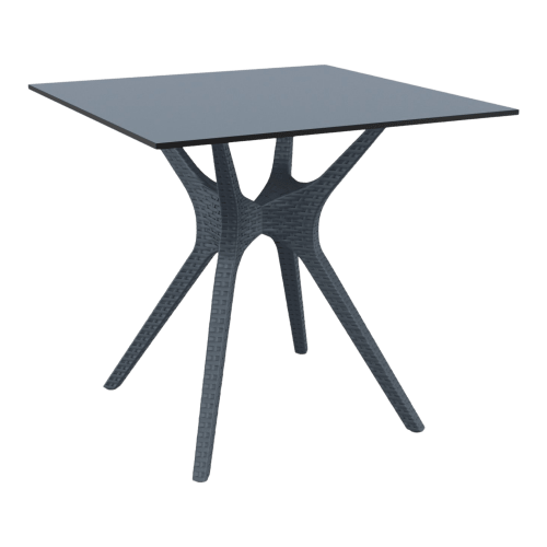 Commercial Wicker-Look Outdoor Table Set with Laminate Top