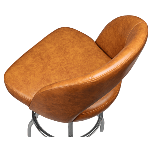 Premium Yali Bucket Swivel Bar Stool with Chrome Frame