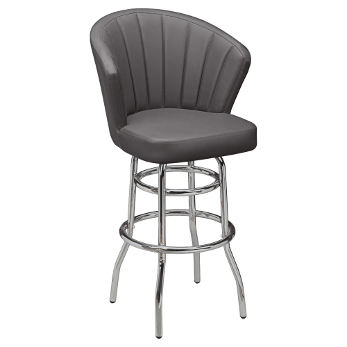Premium Aria Swivel Bar Stool with Chrome Frame