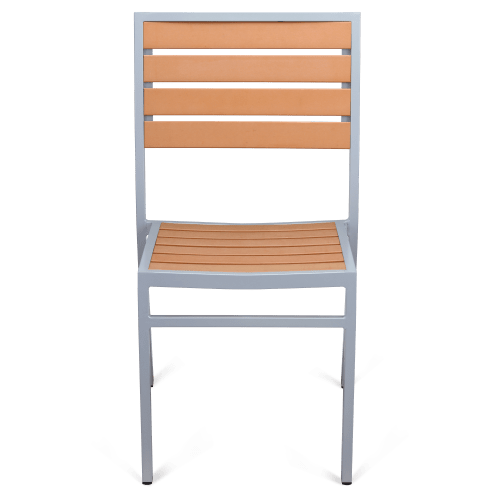 Set of Grey Heavy Duty Aluminum Side Chairs with Table