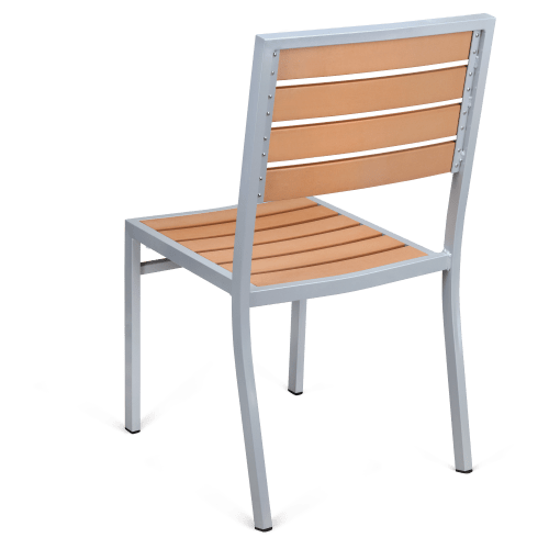Set of Grey Heavy Duty Aluminum Side Chairs with Table