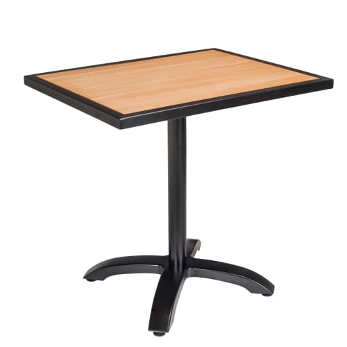 Set of Black Heavy Duty Aluminum Armchairs with Table