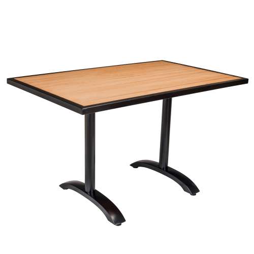 Set of Black Heavy Duty Aluminum Armchairs with Table