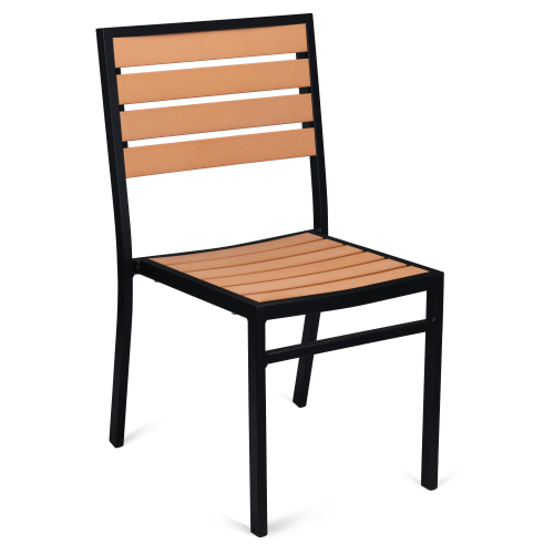 Set of Black Heavy Duty Aluminum Patio Chairs with Table