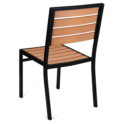 Set of Black Heavy Duty Aluminum Patio Chairs with Table