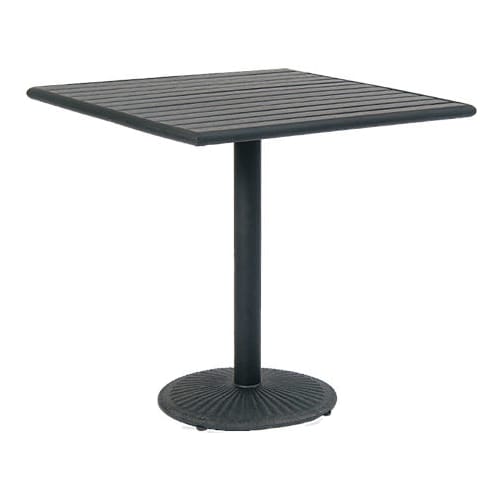 Black Finish Faux Teak Top with Table Base