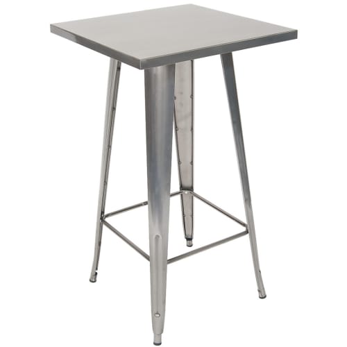 Metal Table in Clear Finish - Bar  Height