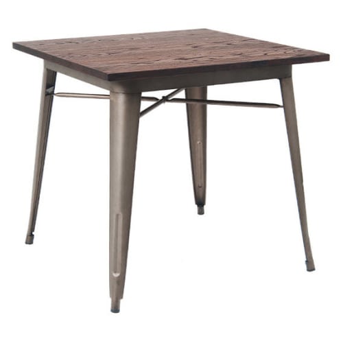 Industrial Series Table with Metal Legs and Wood Top