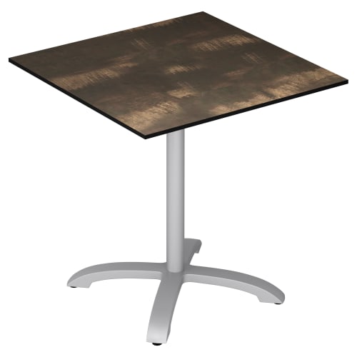 Commercial Outdoor Laminate Table Top with Phenolic Edge and Aluminum Base