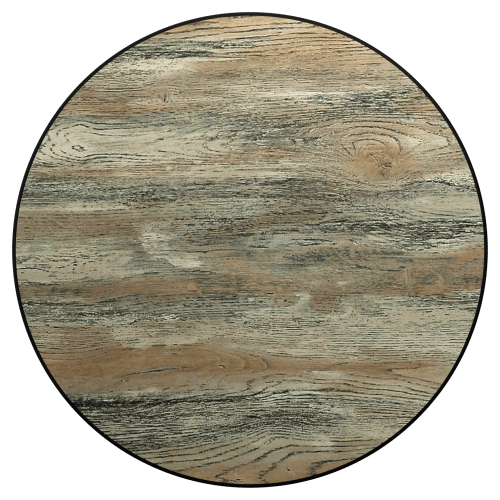 Reclaimed Walnut Heavy Duty Outdoor Resin Table Top with Phenolic Edge