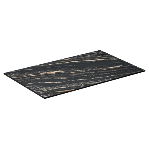 Midnight Marble Outdoor Resin Table Top with Phenolic Edge