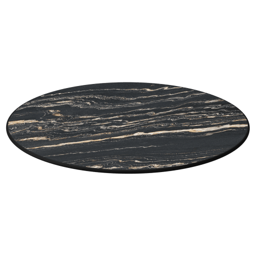 Midnight Marble Outdoor Resin Table Top with Phenolic Edge