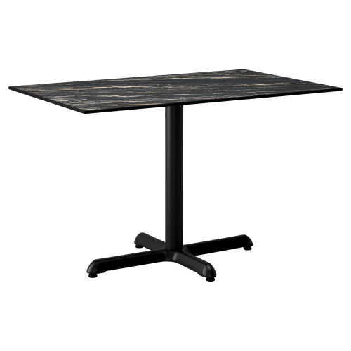 Midnight Marble Outdoor Resin Table Top with Phenolic Edge