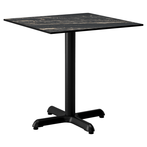 Midnight Marble Outdoor Resin Table Top with Phenolic Edge