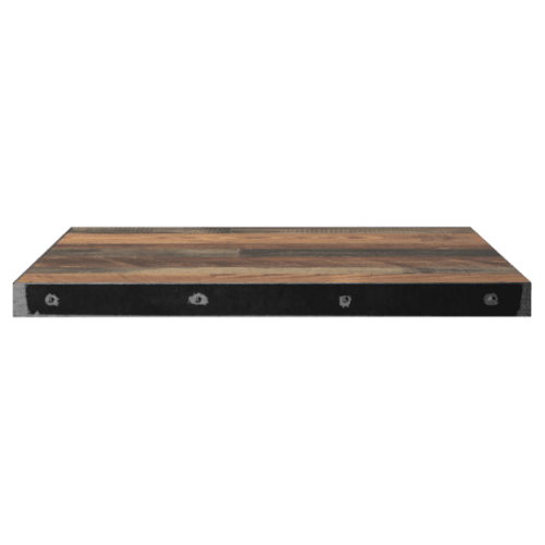 Custom Laminate Table Top with Industrial Steel Edge