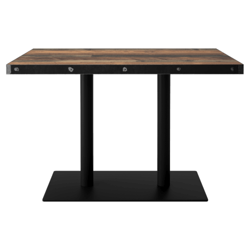 Custom Laminate Table Top with Industrial Steel Edge