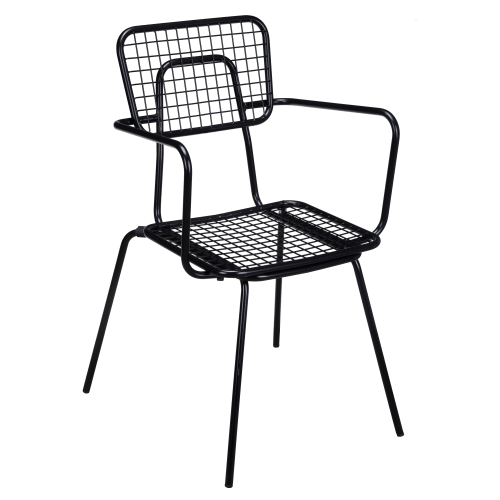 Black Ollie Outdoor Arm Chair
